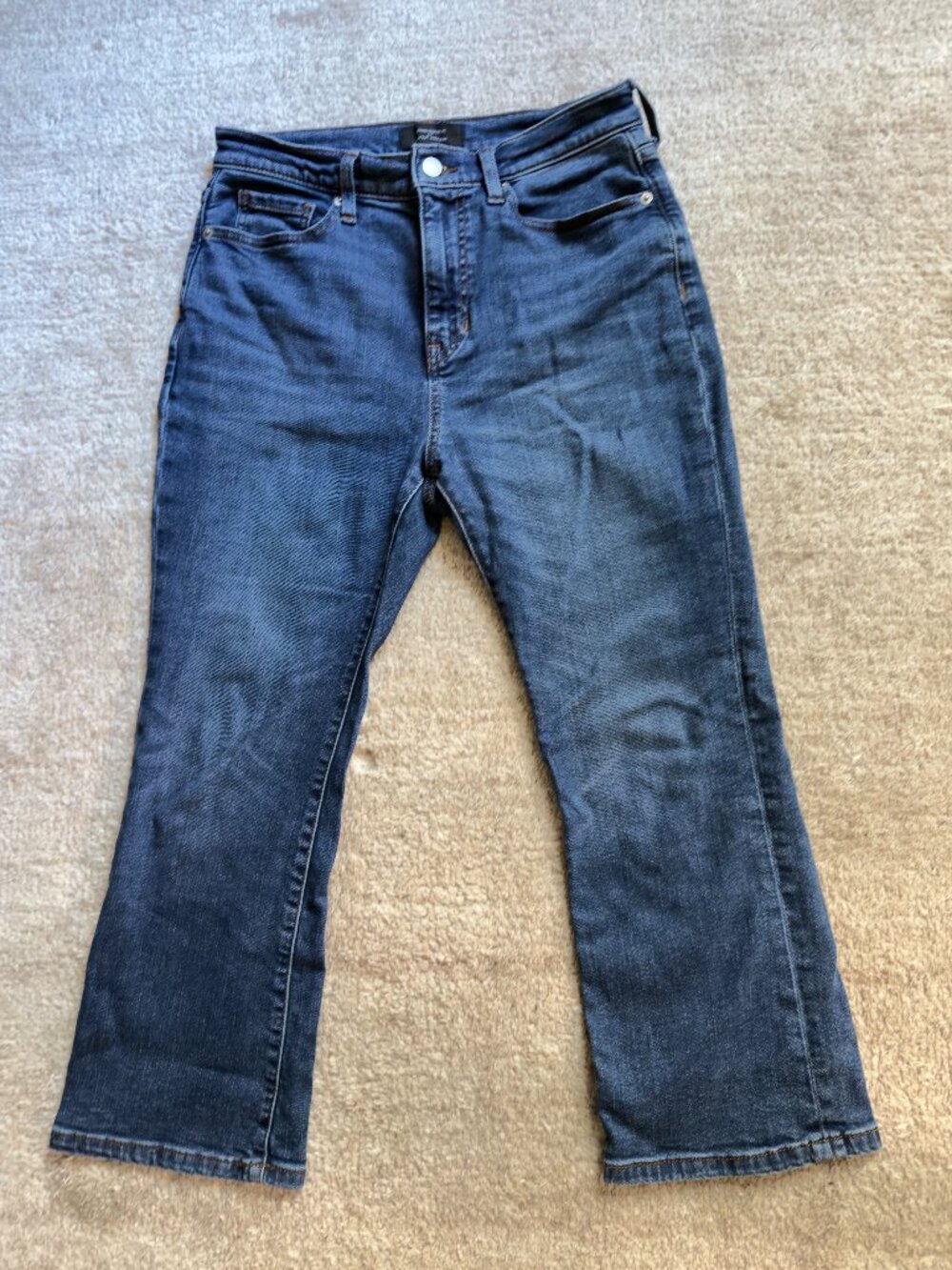 Banana Republic High Rise Cropped Bootcut Jeans 28 6 Petite Modal Dark Wash EUC